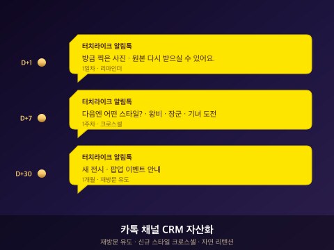 STEP 08 · 후속 알림톡 · 재방문